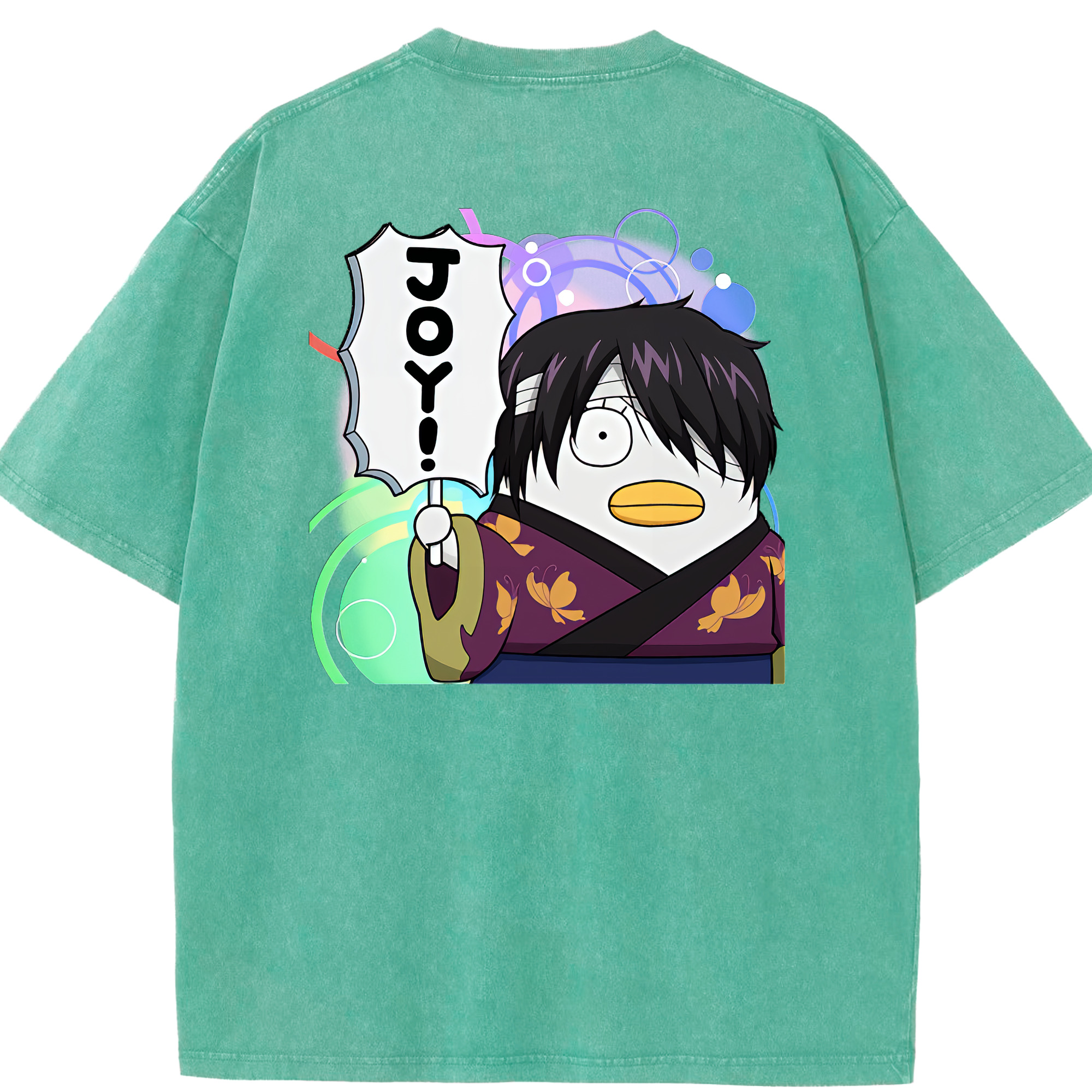 （画像用） ぎんたま 坂田銀時（さかたぎんとき） 神楽 志村新八（しむら しんぱち） GINTAMA Sakata Gintoki Kagura Shimura Shinpachi 綿100% ヴィンテージ風 半袖Tシャツ（背面プリント）